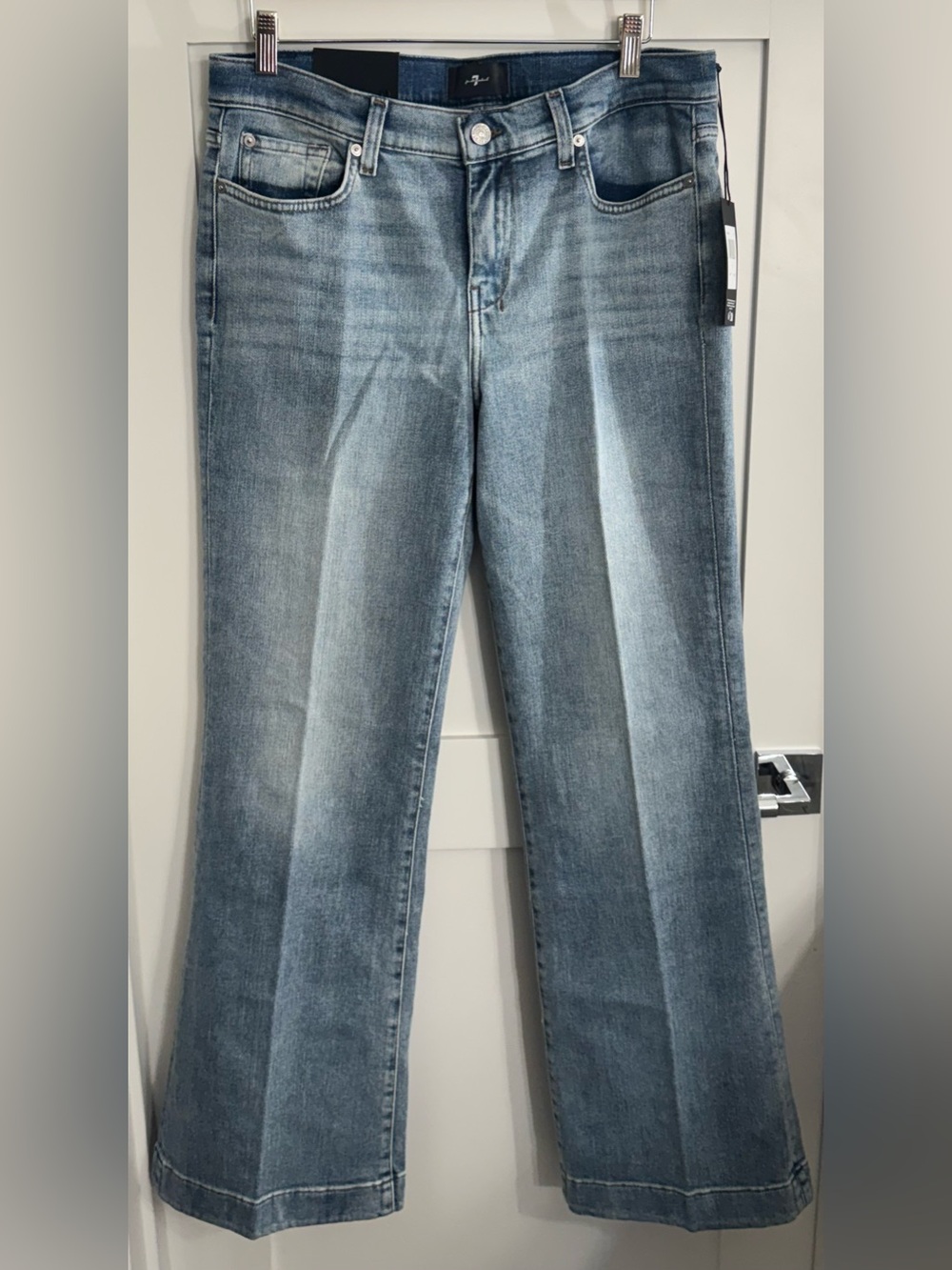 7 FOR ALL MANKIND Tailorless Dojo Wide Leg Jeans Women's Size 31 Santa Rosa NWT